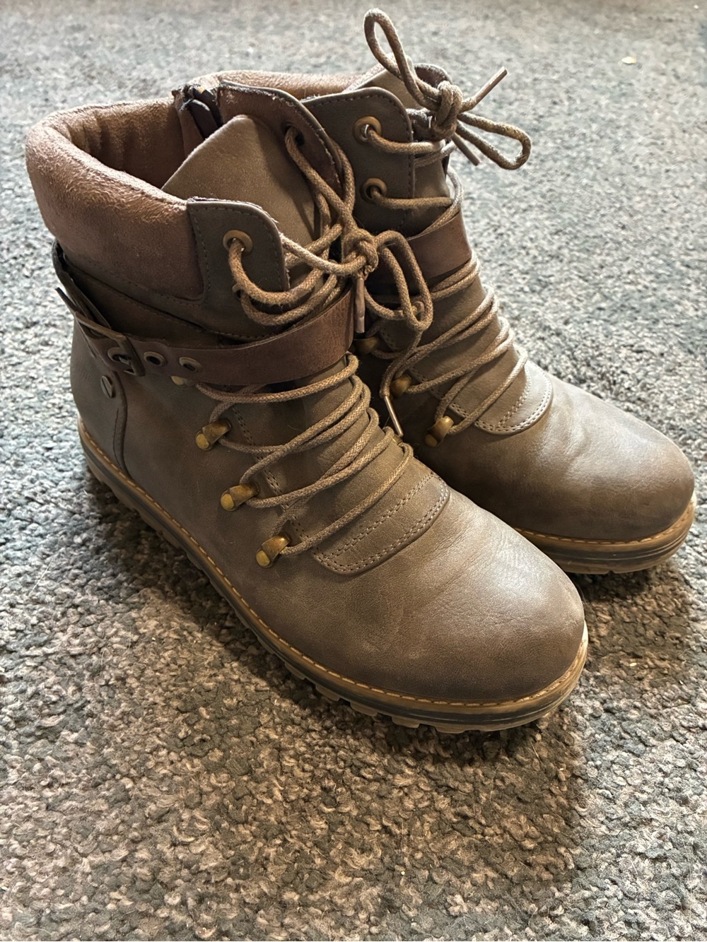Women's Brown Lace-Up Ankle Boots
